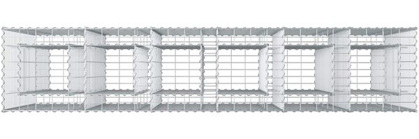 vidaXL Gabionen Hochbeet 3 pcs Silber 250 x 50 x 150 cm 3422235 Bild 8