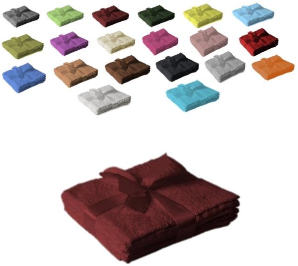 Seiftuch 4er Set 30 x 30 cm Bordeaux