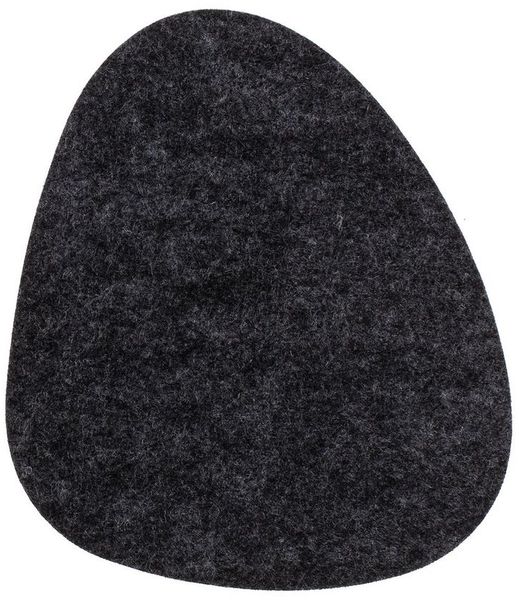 Tischset Untersetzer Kieselstein in grau oder anthrazit 12x8cm aus Filz Platzset anthrazit