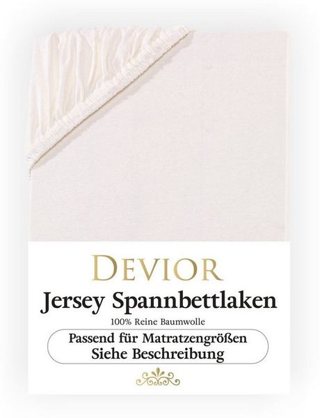 Devior Spannbettlaken für Topper bis 10cm Höhe, aus 100% atmungsaktiver Baumwolle 135 g/m², Jersey, Gummizug: Rundumgummizug, Bettlaken für Topper und dünne Matratzen - extra weniger Stoff Bild 5