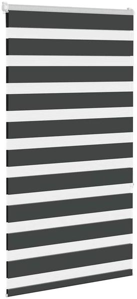 vidaXL Doppelrollo Schwarz 85x150 cm Stoffbreite 80,9 cm Polyester 4014232 Bild 3
