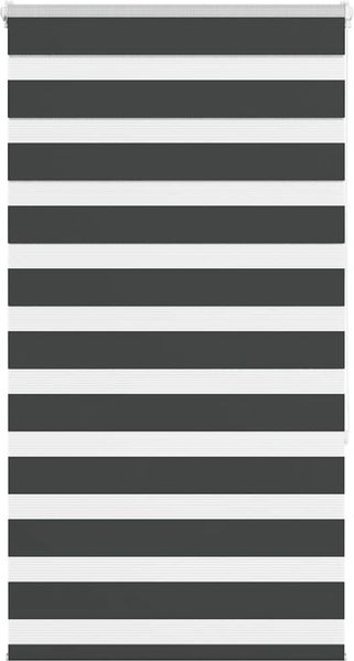 vidaXL Doppelrollo Schwarz 85x150 cm Stoffbreite 80,9 cm Polyester 4014232