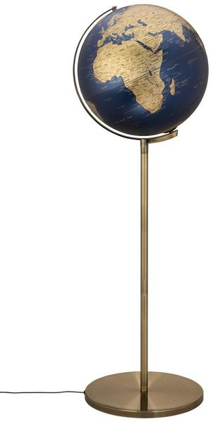 Standglobus "SOJUS LIGHT" gold/dunkelblau antikgolden gebürstet