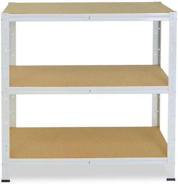 shelfplaza HOME 100x80x40 cm Schwerlastregal in weiß mit 3 Böden und 175 kg Traglast pro Boden Bild 4