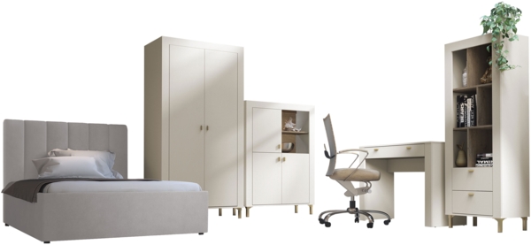 Jugendzimmer-Set Mossa II (Farbe: Cashmere / Cashmere + Eiche Whisky + Cloud 82) Bild 2