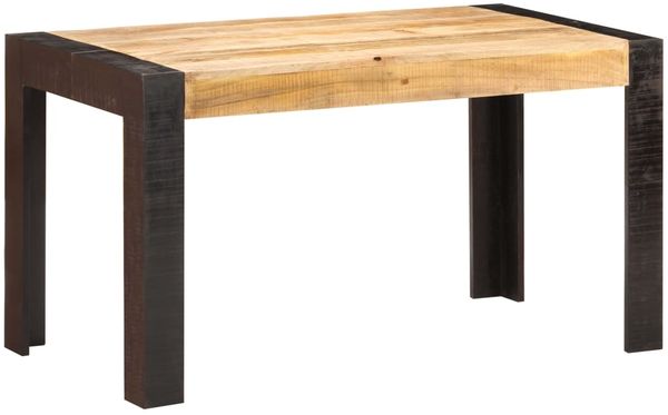vidaXL Esstisch 140x70x76 cm Raues Mango-Massivholz 289654