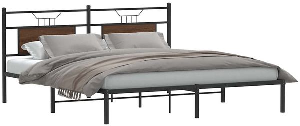 vidaXL Bettgestell ohne Matratze Braun Eichen-Optik 183x203 cm 4106845