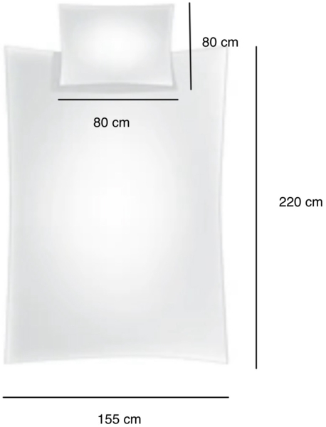 Einfarbige Bettwäschen-Sets für Einzel- und Doppelbetten, 100% Baumwolle Schwarz 155x220 cm Bild 6