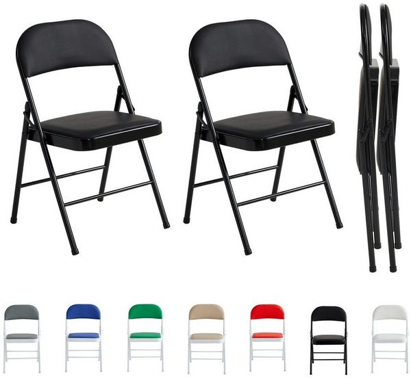 MCC direct Klappstuhl Kunstleder Klappstuhl gepolstert im 1er, 2er, 4er und 6er Set (2 St)
