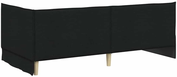 vidaXL Eckbettgestell mit Kopfteil Schwarz 100 cm x 200 cm Stoff 42016457 Bild 6