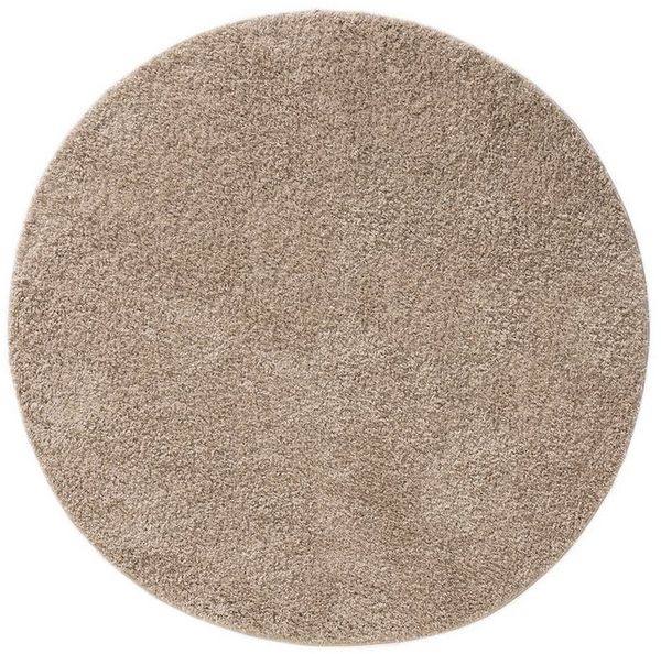benuta Hochflor-Teppich Soho, rund, Höhe: 31 mm, Teppich Wohnzimmer, Schlafzimmer, Esszimmer, Rutschfest, Waschbar