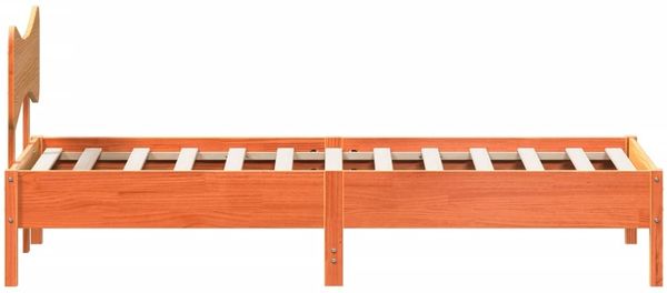 vidaXL Massivholzbett ohne Matratze Wachsbraun 100x200 Kiefernholz 3328240 Bild 7