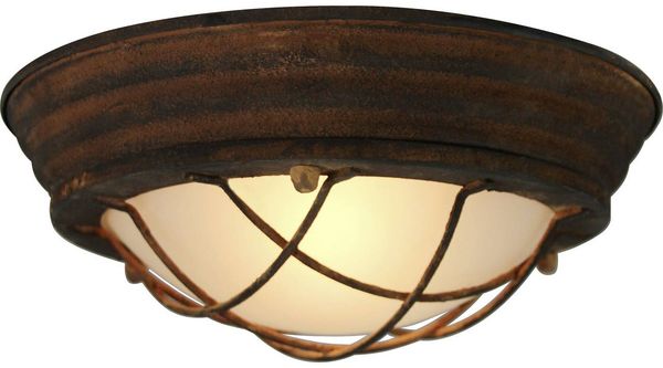 Brilliant Leuchten No. 94491-60 Wand- und Deckenleuchte Typhoon E27 29 cm rostfarbend