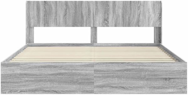vidaXL Bettgestell mit Stauraum und Kopfteil Grau Sonoma 180 x 200 cm 3414184 Bild 5