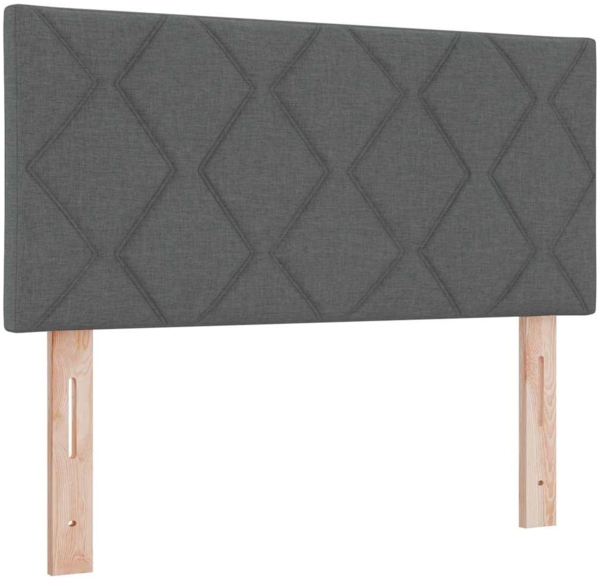 vidaXL LED Boxspringbett mit Matratze Dunkelgrau 120 x 200 cm Stoff 3342507 Bild 6