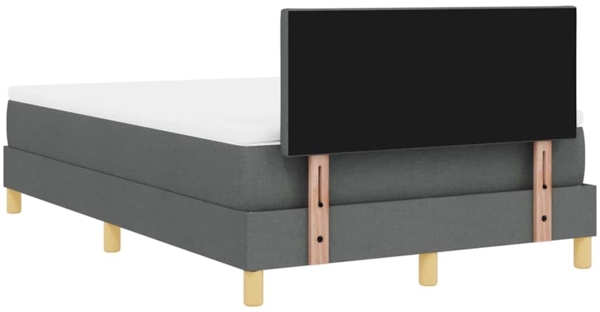 vidaXL LED Boxspringbett mit Matratze Dunkelgrau 120 x 200 cm Stoff 3342507 Bild 9
