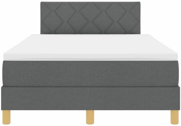 vidaXL LED Boxspringbett mit Matratze Dunkelgrau 120 x 200 cm Stoff 3342507 Bild 7