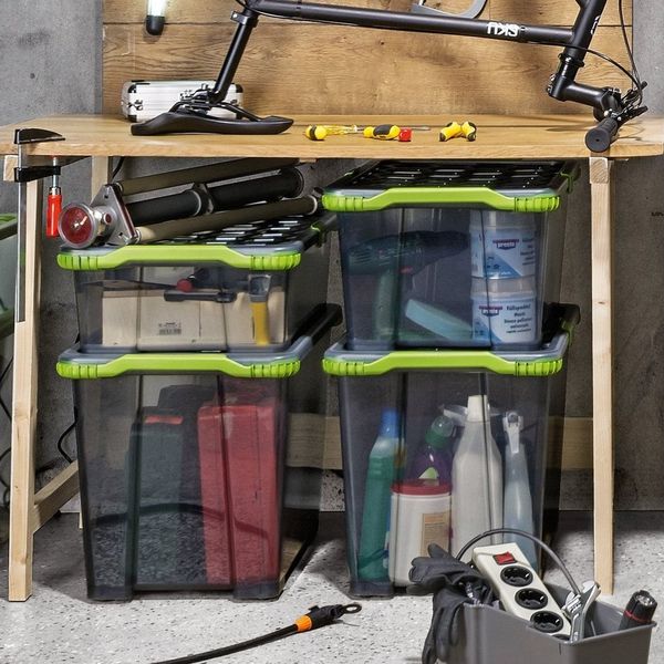 ROTHO Aufbewahrungsbox 3er Set Lagerbox 44lEVO TOTAL PROTECTION (Aufbewahrungsset, 3er-Set)