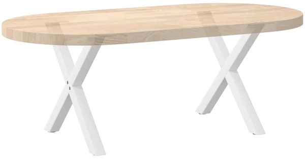 vidaXL Couchtischbeine X-Form 2 Stk. Weiß 60x(42-43) cm Stahl 4012901 Bild 8