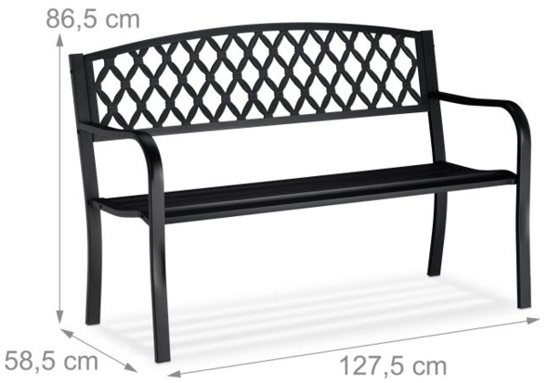 Metall Gartenbank mit Flechtmuster 10026115 Bild 4