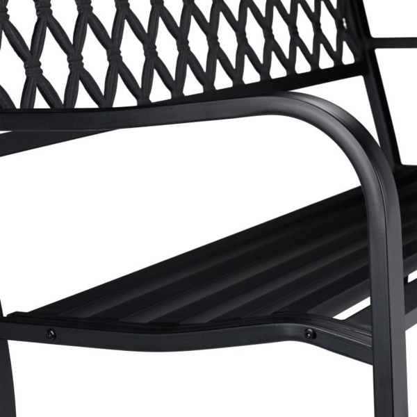 Metall Gartenbank mit Flechtmuster 10026115 Bild 6
