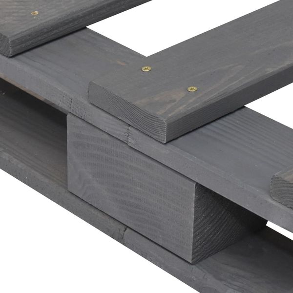vidaXL Massivholzbett mit Kopfteil Grau 160x200 cm Kiefer 3281583 Bild 10