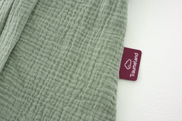 Sommerschlafsack LIEBMICH Baumwollmusselin salbei grün, Größe 60 Bild 4