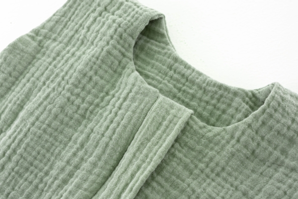 Sommerschlafsack LIEBMICH Baumwollmusselin salbei grün, Größe 60 Bild 3