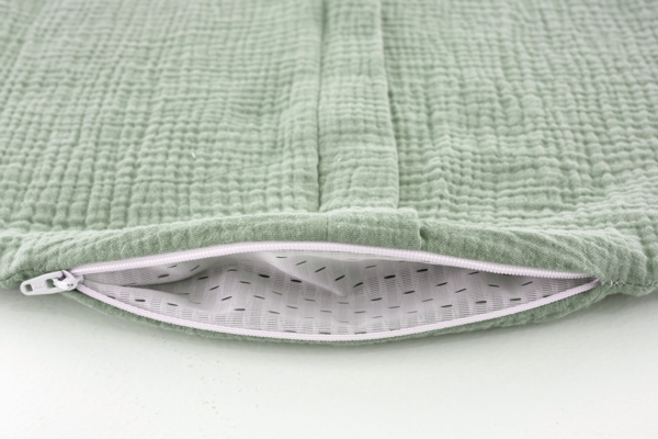 Sommerschlafsack LIEBMICH Baumwollmusselin salbei grün, Größe 60 Bild 2