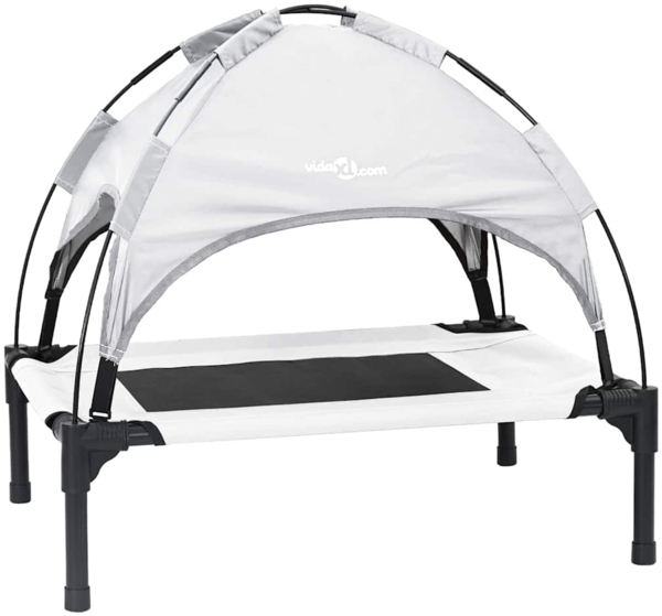 vidaXL Hundebett Silbergrau m Stahl 42008174