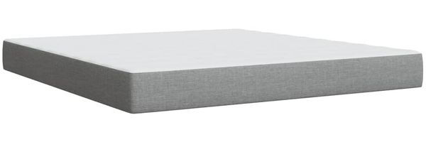 vidaXL Boxspringbett mit Matratze Hellgrau 180x200 cm Stoff 3289066 Bild 10