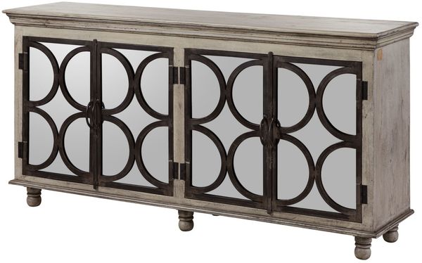 Sideboard Mango 183x46x92 grau lackiert HERMITAGE #010