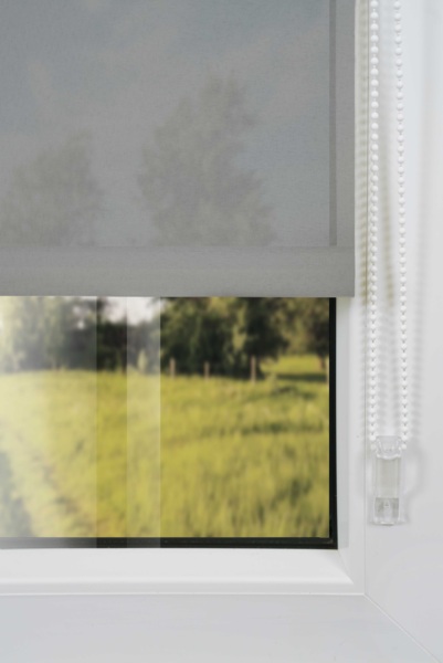 ondeco Klemmrollos ohne Bohren, Sichtschutz Rollo Fenster innen und Tür mit Klemmträger, Seitenzugrollo Lichtdurchlässig Blickdicht Sonnenschutz Trend - Grau - 100x150 cm Bild 4
