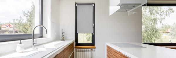 ondeco Klemmrollos ohne Bohren, Sichtschutz Rollo Fenster innen und Tür mit Klemmträger, Seitenzugrollo Lichtdurchlässig Blickdicht Sonnenschutz Trend - Grau - 100x150 cm Bild 8