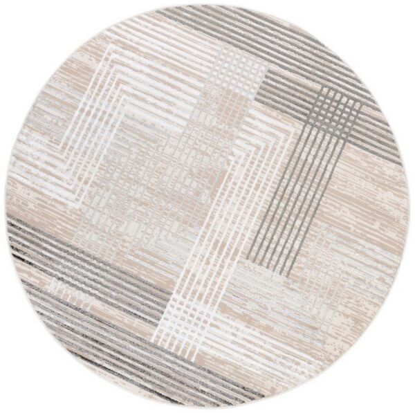 Tapiso Designteppich CRYSTAL, rund, Höhe: 8 mm, Kurzflor Schimmereffekt, pflegeleicht, allergikergeeignet