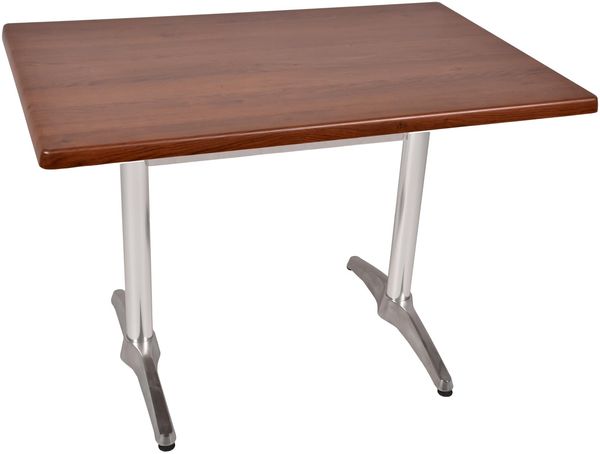 Bistrotisch SERNA 110x70cm Rechteckig Dunkelbraun Holz | Cafétisch Bartisch Gartentisch Outdoor-Esstisch