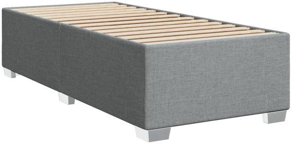 vidaXL Boxspringbett mit Matratze Hellgrau 90x190 cm Stoff 3288050 Bild 8