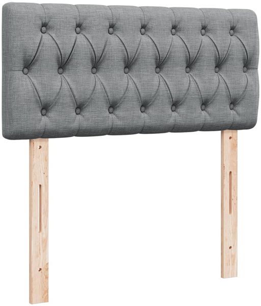 vidaXL Boxspringbett mit Matratze Hellgrau 90x190 cm Stoff 3288050 Bild 7