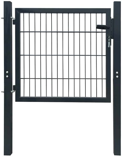 vidaXL 2D Gartentor (Einzeln) Anthrazitgrau 100x80 cm 141740