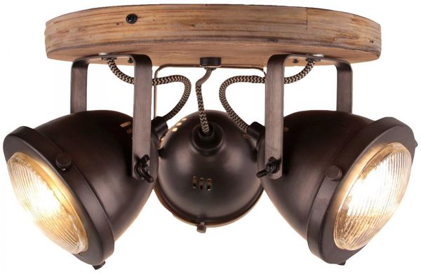 Brilliant Leuchten No. 72034-84 Spotrondell Carmen Wood 3-flammig GU10 bulb 5W