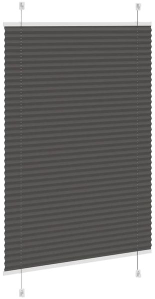 vidaXL Plissee Schwarz 85x100 cm Stoffbreite 84,4 cm Polyester 4015123 Bild 4