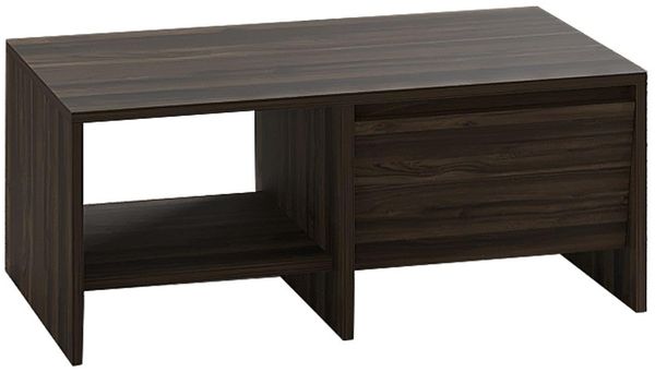 Stilvoller Couchtisch aus Walnussholz, 90 x 35 x 45 cm | 100% melaminbeschichtete Spanplatte, 18 mm stark | Modernes Design