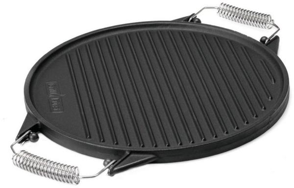 Grillfürst Grillplatte Grillfürst Universal Grillplatte rund / Wendeplatte aus Gusseisen Ø 35 cm