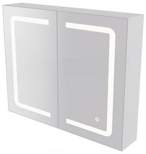 Furnishings Home Badezimmerspiegelschrank Badezimmerspiegelschrank Spiegelschrank Hängeschrank (Einstellung der warmen und kalten Farbtemperatur 3000/4500/6400K) inkl. LED-Beleuchtung, Touchschalter, Antibeschlagfunktion Bild 4