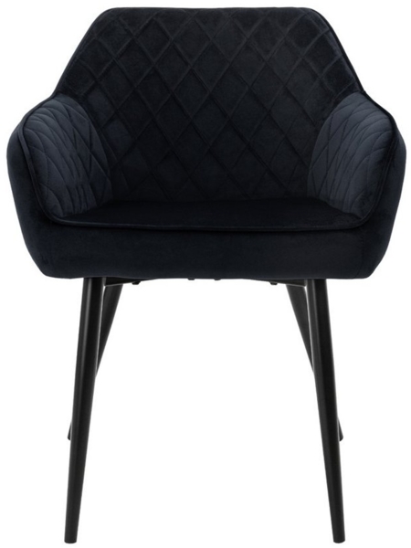 ML-DESIGN Stuhl Esszimmerstühle mit Rücken- & Armlehne moderne Design Küchenstühle (2 St), Polsterstuhl Esstischstühle 2er Set Küchenstuhl Samt Schwarz