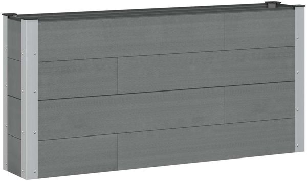 vidaXL Hochbeet Grau 150 x 30 x 72 cm 42039021