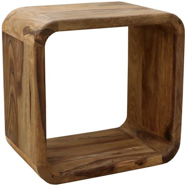 Wandregal Tina 35x35x22 aus Sheesham-Massivholz