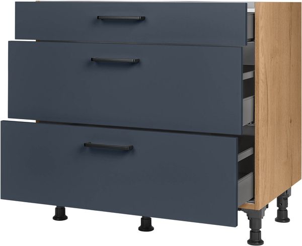 nobilia® Kochfeldumbauschrank "Easytouch", vormontiert, mit Schubkasten und Auszügen, in den Breiten 60 und 90 cm
