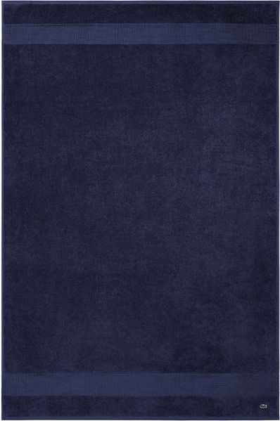 LACOSTE Badetuch - LLECROCO, Duschtuch, Bio-Baumwolle Marine 100x150 cm