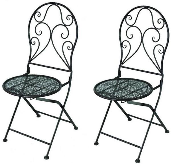 HTI-Line Gartenstuhl Gartenstuhl 2er-Set Lani Braun (Set, 2 St), Metallstuhl nostalgisch Klappstuhl